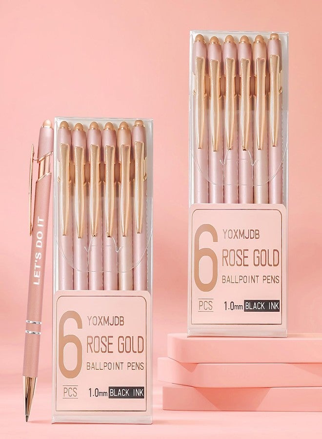 YOXMJDB Stylus Pens for Touch Screens, 12 Pack Rose Gold Inspirational Pens, 1.0mm Medium Point BallPoint Pens, Cute Pens Nurse Gifts Office Supplies for Women (Motivational, 12 Pcs Rose Gold) - Image 5