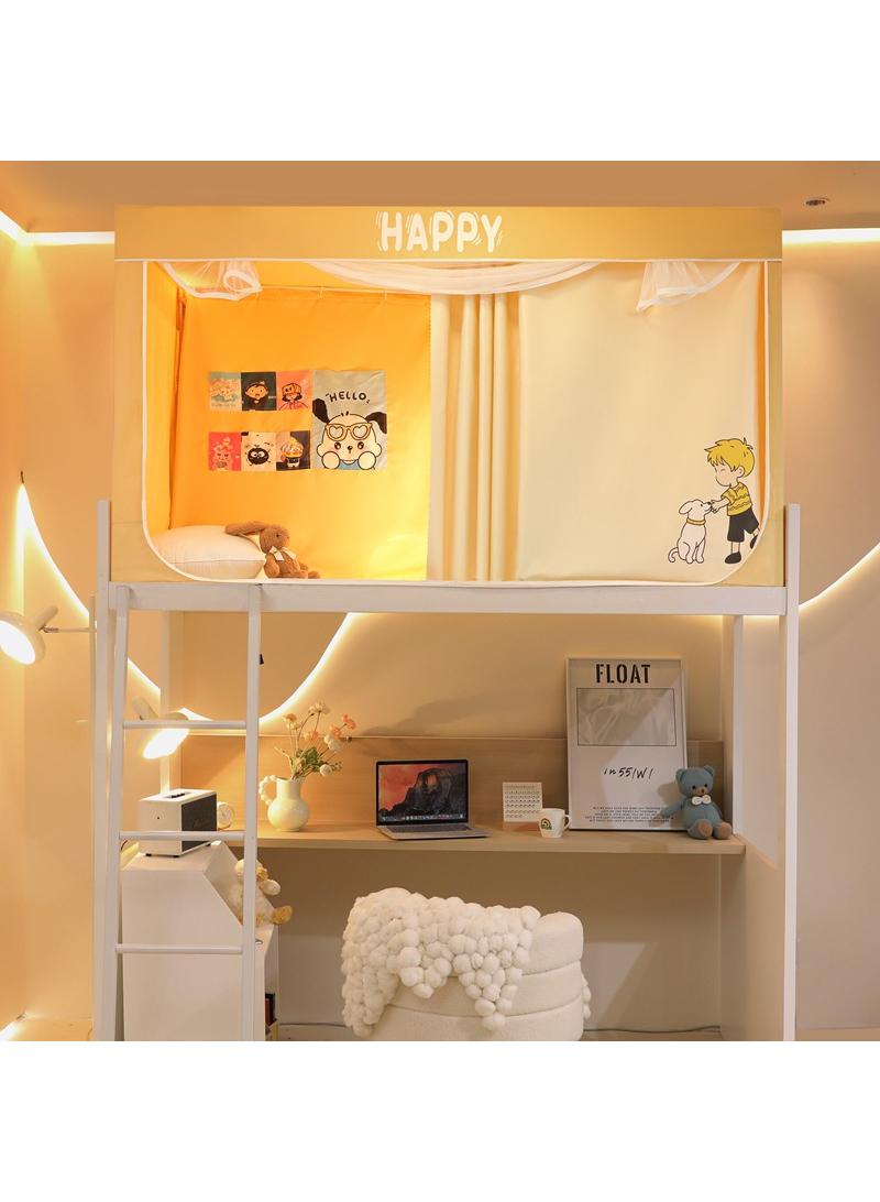 general Cartoon Student Mosquito Nets With Bracket Dormitories Fully Shaded Bed Curtains Zippered Mosquito Nets Student Sleep Privacy Protection Start Of School Season Gifts Birthday Gifts - Image 1