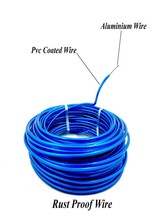 Aakriti 10 Meter Clothesline PVC Coated Aluminium Anti-Rust Wire Rope Washing Line Clothesline with 6 Pcs Plastic Hanging Clips for Outdoor/Indoor/Home Uses (Color May Vary) (SILVER-WIRE-10MTR-6CLIP) - Image 3