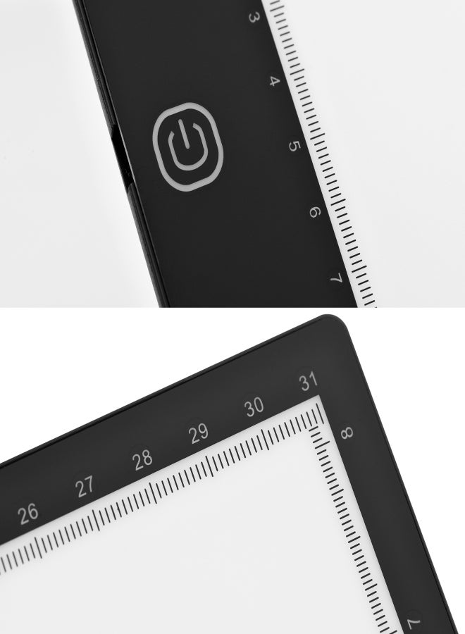 لوح نسخ A4 فائق النحافة مزود بإضاءة LED ولوحة رسم شفافة ذات سطوع مستمر ومزوّدة بمنفذ USB للفنانين ورسامي الرسوم المتحركة والرسم المعماري والخط العربي والطباعة بالاستنسل - Image 2