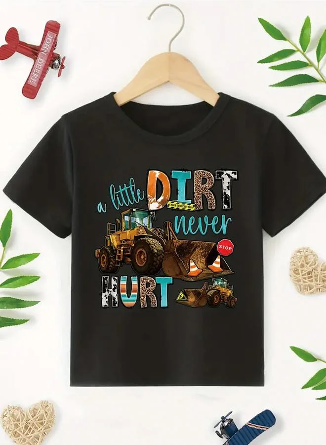 تايك تو Take Two Boys Black Graphic Print T-Shirt