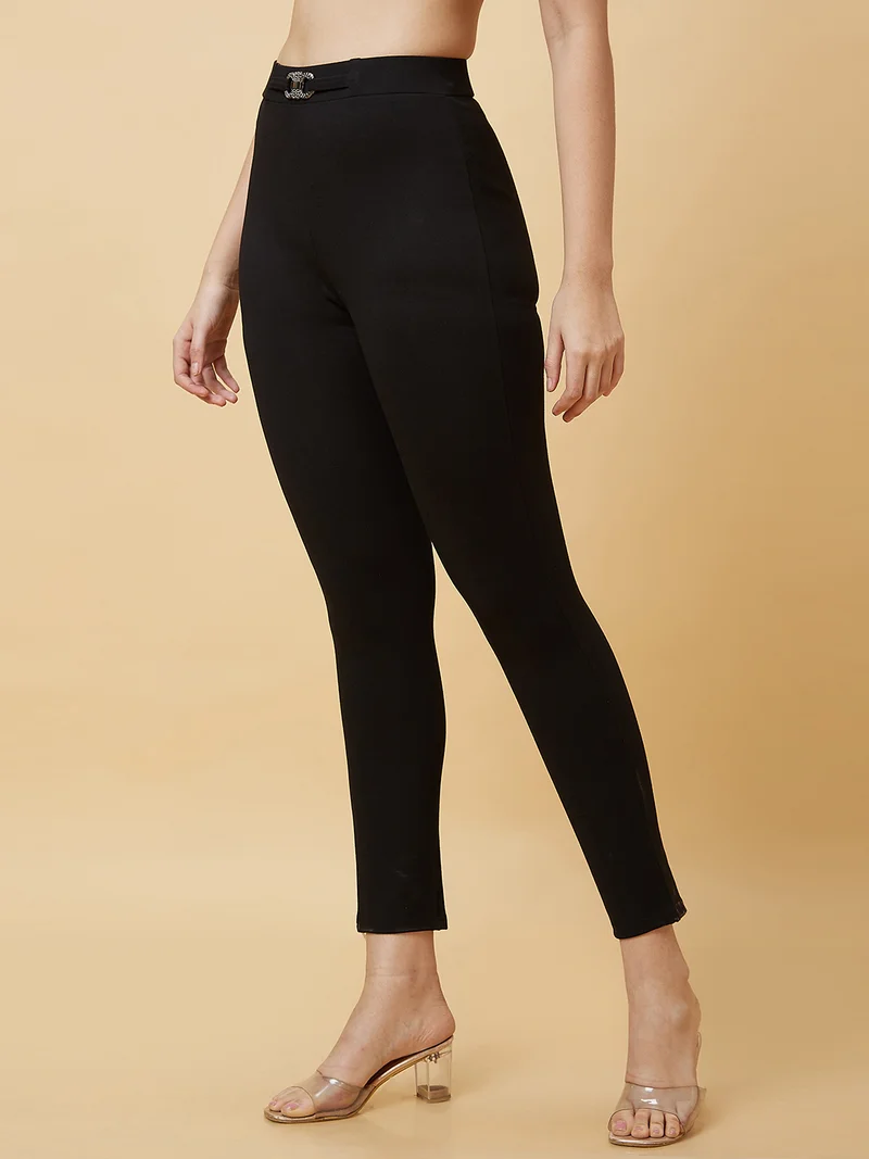globus Women Mid Rise Stretchable Treggings