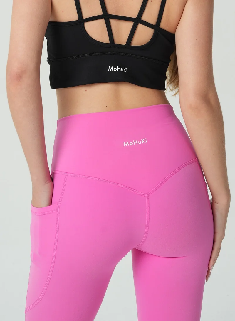 Mohuki Hot Pink Lily Side Pocket Leggings for Women | Best Price UAE