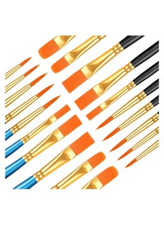 20 Pcs Paint Brushes, Paint Brush Set, Paint Brushes for Acrylic Painting, Watercolor Brushes, Acrylic Paint Brushes for Acrylic Oil Watercolor, Miniature Detailing, and Rock Painting
