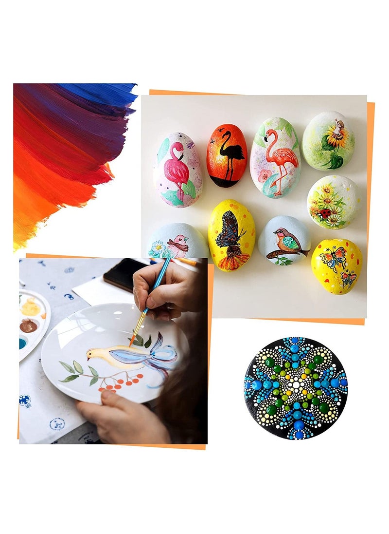 Generic - 20 Pcs Paint Brushes, Paint Brush Set, Paint Brushes for Acrylic Painting, Watercolor Brushes, Acrylic Paint Brushes for Acrylic Oil Watercolor, Miniature Detailing, and Rock Painting - Image 1