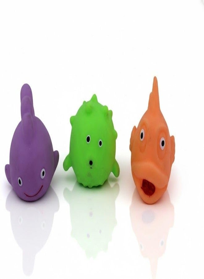 Bigwheels 3 Pc Baby Fish Shape Toy SC-108 ChuChu Sound with BPA Free NonToxic for Children - Image 1