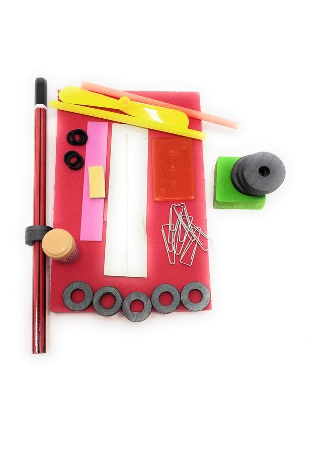 stepstodo magnet and magnetism | magnetic levitation kit | levitating pencil making kit | floating magnets| magnetic compass making kit | plot magnetic lines of force- Multi color - Image 2