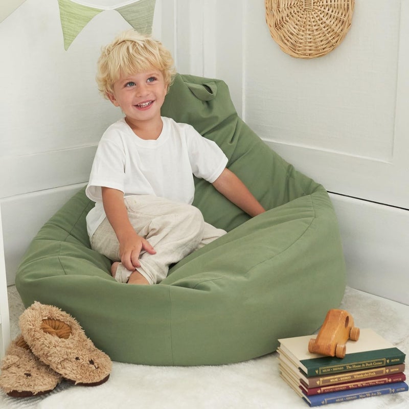 ZICOTO Stuffed Animal Storage Bean Bag Chair Cover for Kids - Easily Turn Plushie Toys into a Comfy Toddler Chair - Durable Lounge Stuffie Bag for Playroom, Living Room or Nursery Decor - Cover Only - Image 1