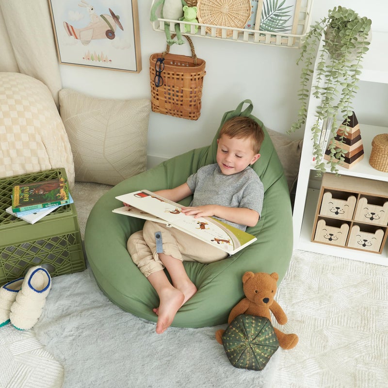 ZICOTO Stuffed Animal Storage Bean Bag Chair Cover for Kids - Easily Turn Plushie Toys into a Comfy Toddler Chair - Durable Lounge Stuffie Bag for Playroom, Living Room or Nursery Decor - Cover Only - Image 2