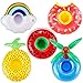 E-TING ETING 5PCS Swim Ring Fun Swimming Pool Float Raft Lilo Lifebuoy for 115 inch Dolls Inflatable Floating Drink Holders - Image 4