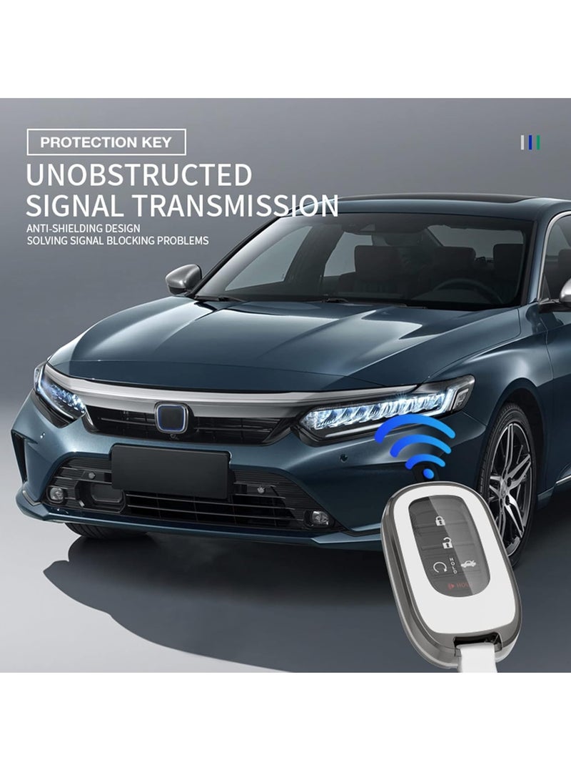 رات سو بالنسبة لغطاء مفتاح هوندا Honda Accessories  لعلبة مفتاح هوندا لعامي 2022 و 2023 هوندا أكورد سيفيك إتش أر في سي آر في بيلوت سبورت إكس إي إكس إل تورينج سمارت كي - أسود  - Image 4