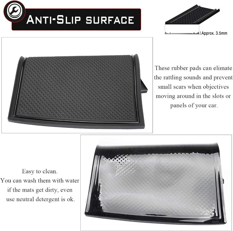 Auovo 17pcs Anti-dust Mats for Honda Accord Accessories 2018 2019 2020 2021 2022 Interior Car Cup Holder Inserts,Center Console Liner,Door Pocket Liner Mat(Black) - Image 5