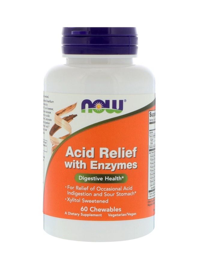 Now Foods Acid Relief With Enzymes - 60 Chewables - Image 1