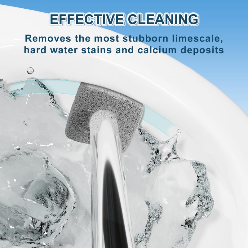 YINGMORE Pumice Stone Toilet Bowl Cleaner,16.7Inch Toilet Pumice Stone with Handle Cleans Hard Water Ring Calcium Buildup&Stains for Toilet Bath Kitchen Household Cleaning (Grey) - Image 5