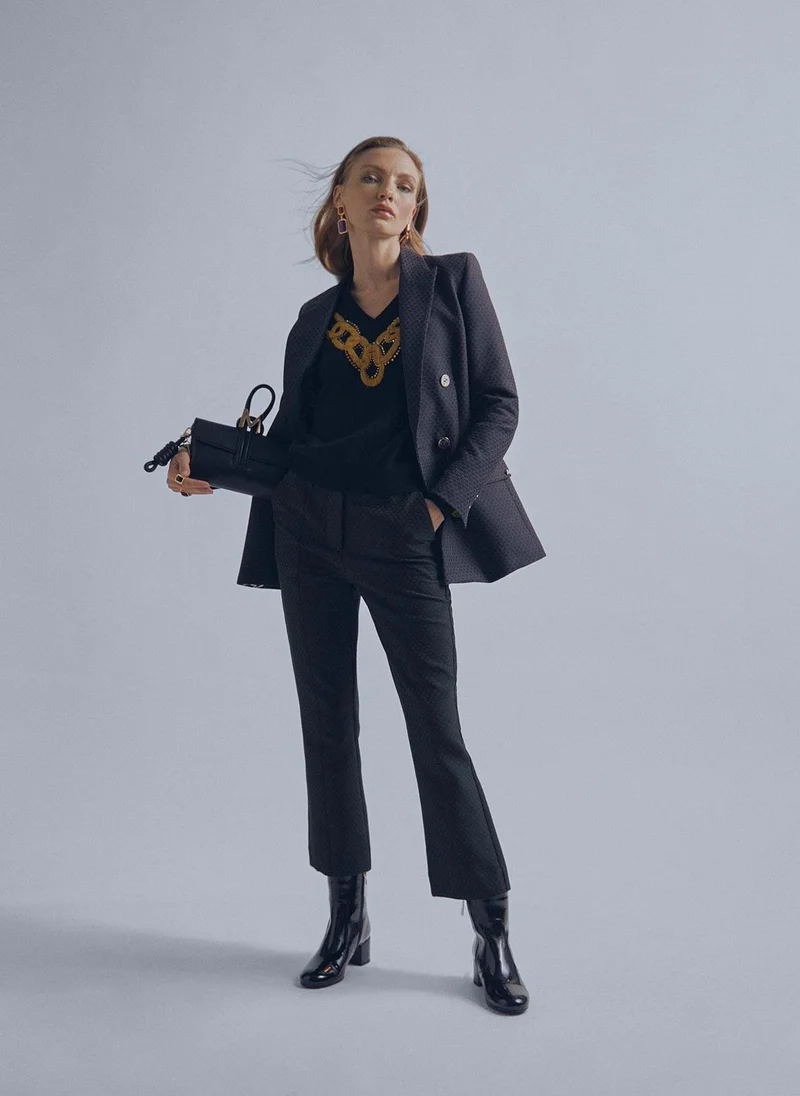 Lola Casademunt Chain jacquard sweater