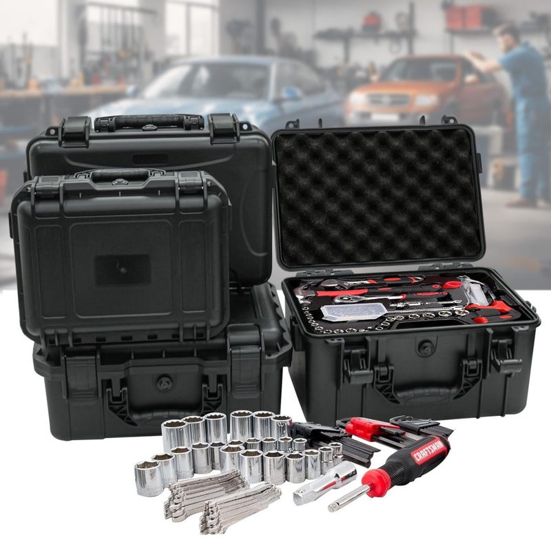 3331B Hard Shell Waterproof Toolbox Case With Pre Cut Sponge For Garage Car - Image 4