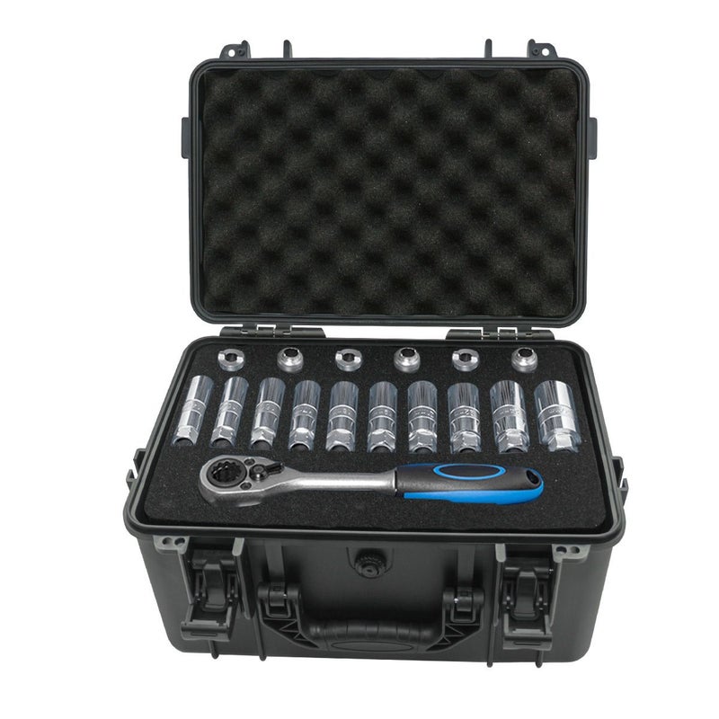 3331B Hard Shell Waterproof Toolbox Case With Pre Cut Sponge For Garage Car - Image 1