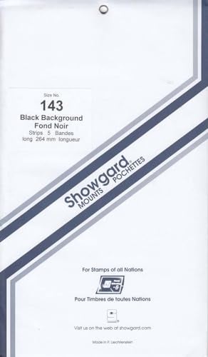 Showgard Strip Style Black Stamp Mounts Size 143 - Image 1