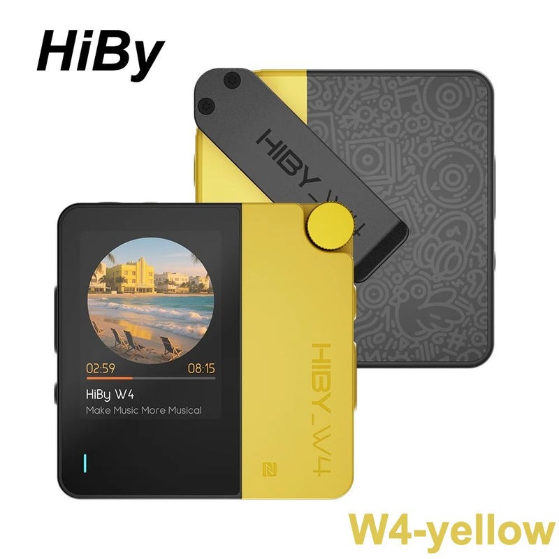 HiBy W4 3.5mm 4.4mm Wireless Audio Headphone Amplifier, HiFi USB Dac, Bluetooth 5.4, CarPlay, Ldac, Yellow - Image 1