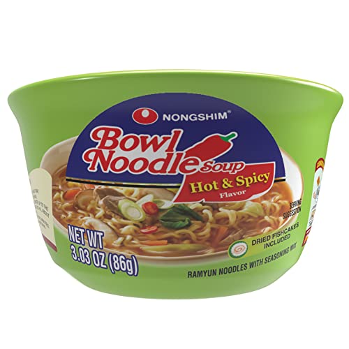 Nongshim Ramen Noodles, Gourmet Instant Ramen bowl, Premium Microwavable Noodle Soup, Hot & Spicy, 3.03 Ounce (Pack of 6) - Image 2