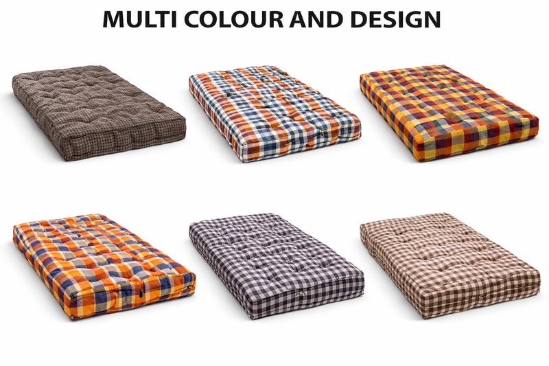 IMSMARTMART Soft Multicolour 6X4ft / Gadda 5 inch Double Cotton Mattress (L x W: 72 inch x 48 inch) - Image 4