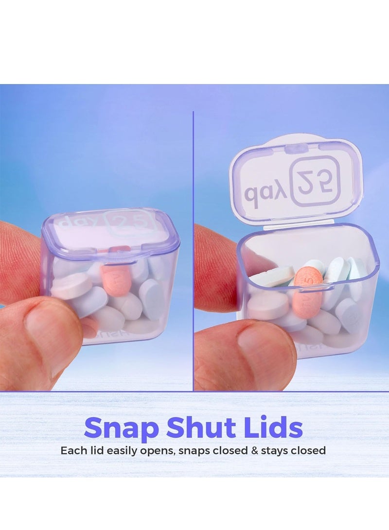 lebonaer Monthly Pill Organizer - 31 Day Pill Organizer with Large Removable Medication Pods, Portable Pill Case Box and Holder for Daily Medicine and Vitamins, Great for Travel （Purple） - Image 4