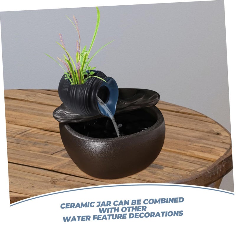 Assorted Color Indoor Outdoor Waterfall Fountain Landscape Pot Jar Decor - Image 4