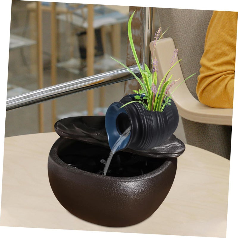Assorted Color Indoor Outdoor Waterfall Fountain Landscape Pot Jar Decor - Image 5