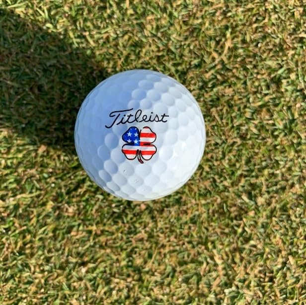 Golfdotz - USGA Rule Conforming Golf Ball Markers, Golf Ball Stickers for Marking Balls, No More Smearing from Stamps, Gifts for Golfers, Dads, and Retirees, (USA Lucky Clover; 32-Count) - Image 3