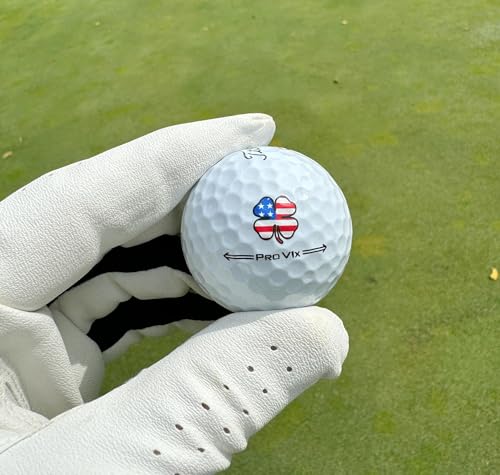 Golfdotz - USGA Rule Conforming Golf Ball Markers, Golf Ball Stickers for Marking Balls, No More Smearing from Stamps, Gifts for Golfers, Dads, and Retirees, (USA Lucky Clover; 32-Count) - Image 2