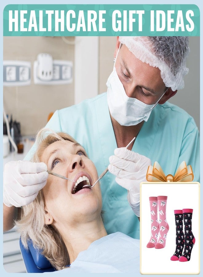 Happy Pop HAPPYPOP Dentist Gifts for Women - Dentist Dental Socks for Women Tooth Teeth Socks, Dental Student Gifts Tooth Teeth Gift Hygiene Gift - Image 5