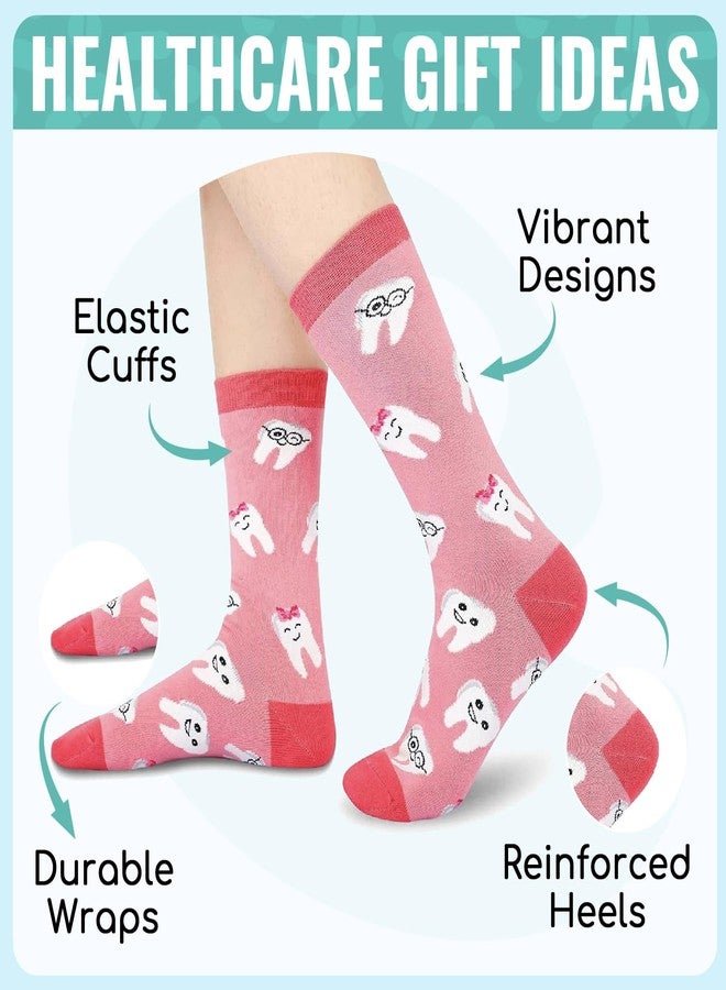 Happy Pop HAPPYPOP Dentist Gifts for Women - Dentist Dental Socks for Women Tooth Teeth Socks, Dental Student Gifts Tooth Teeth Gift Hygiene Gift - Image 2