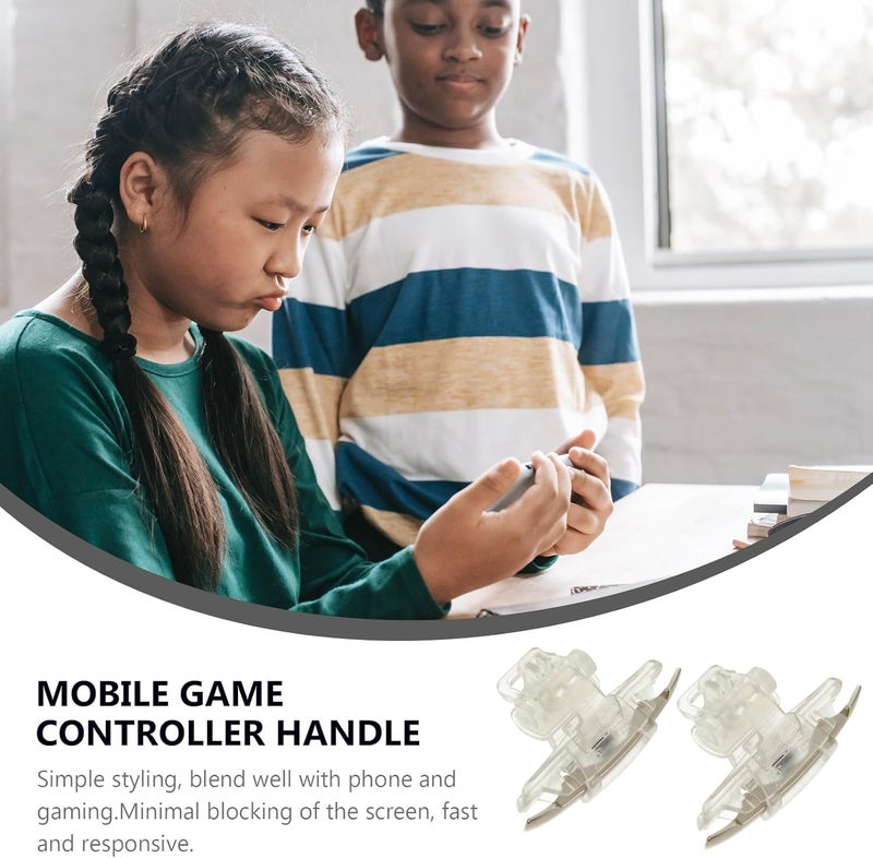 Smartphone Game Controller Trigger Pair for Mobile Shooting Games, Transparent Handle Trigger Gamepad for Fps Mobile Gamers - Image 3