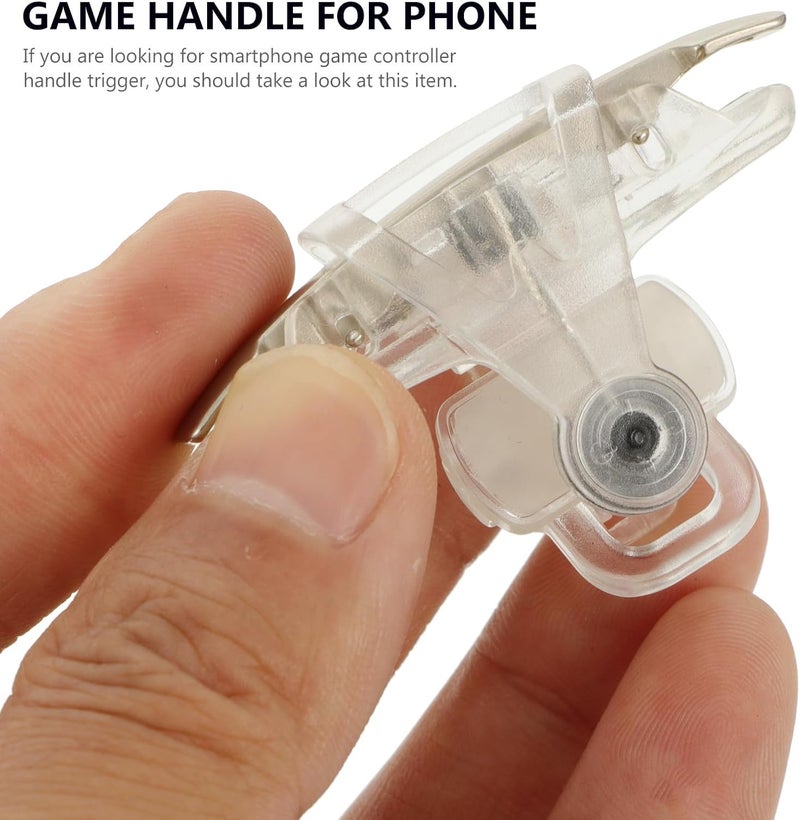 Smartphone Game Controller Trigger Pair for Mobile Shooting Games, Transparent Handle Trigger Gamepad for Fps Mobile Gamers - Image 4