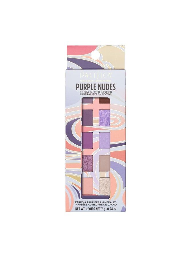 Pacifica جمال، لوحة ظلال العيون المعدنية بالأرجواني، 10 درجات أرجوانية قابلة للاستخدام، غير لامعة، لامعة، معدنية، مكياج العيون، تدوم طويلاً وسهلة الدمج، مدعمة بزبدة الكاكاو، نباتية، خالية من القسوة - Image 2