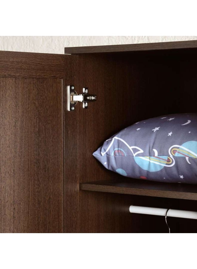 Pan Home MALMO 2 DOOR WARDROBE WITH MIRROR - BROWN - Image 5