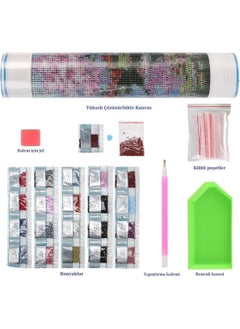 Ozan Tuhafiye Hı Stone 5d Diamond Bead Stone Processing Mosaic Tapestry Kit 30 x 30 cm MS25088  - Image 5