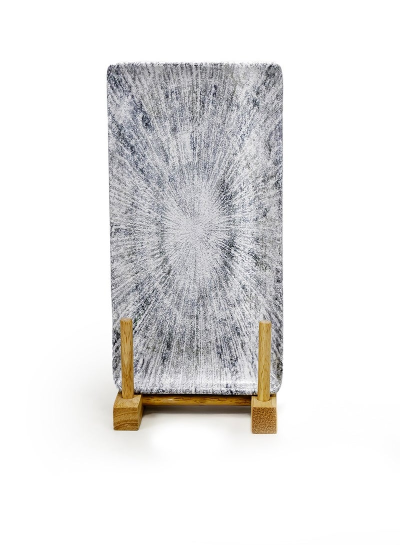 EDESSA طبق تقديم مستطيل سيراميك إديسا أستين (متعدد الألوان، 12.5 × 24 سم، مجموعة من 4) - Image 4