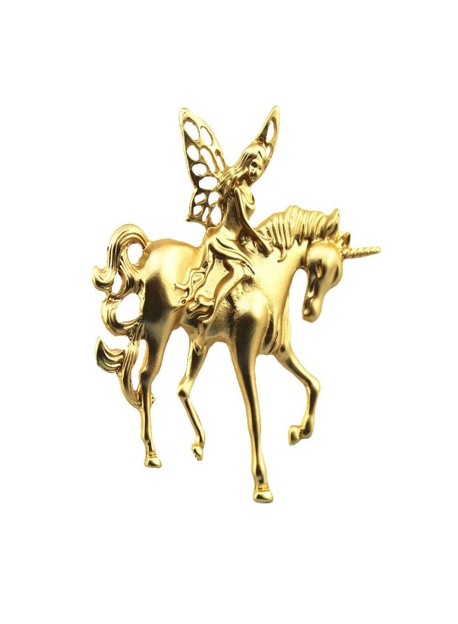Izpack Baroque Horse Lapel Brooch Pin Angel Fairy Elf Flying Horse Clip Scarves Sweater Collar Dress Jackets Backpacks Brooches Pins for Women Girls Fashion Jewelry Gifts - Image 1