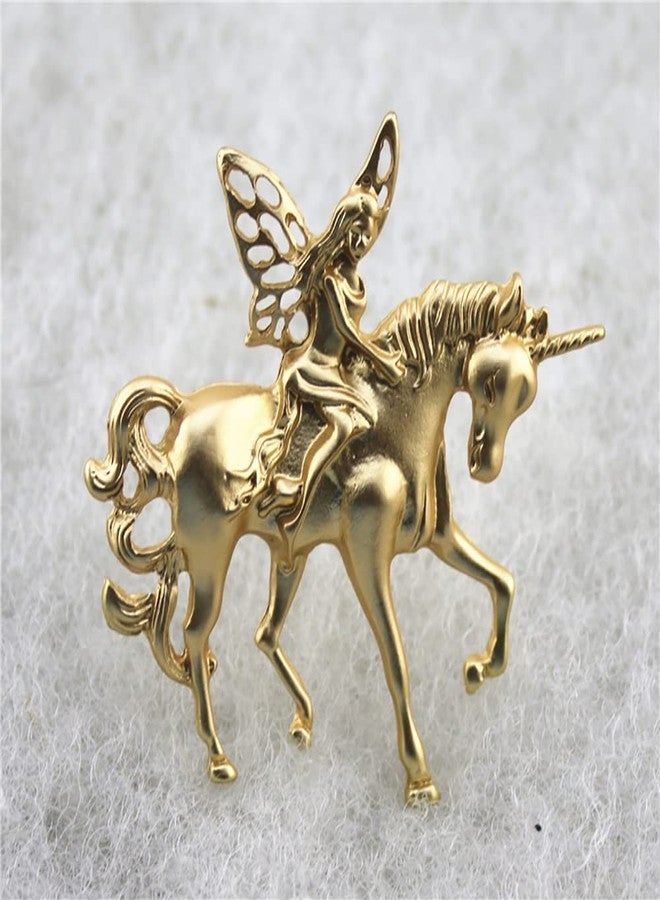 Izpack Baroque Horse Lapel Brooch Pin Angel Fairy Elf Flying Horse Clip Scarves Sweater Collar Dress Jackets Backpacks Brooches Pins for Women Girls Fashion Jewelry Gifts - Image 3