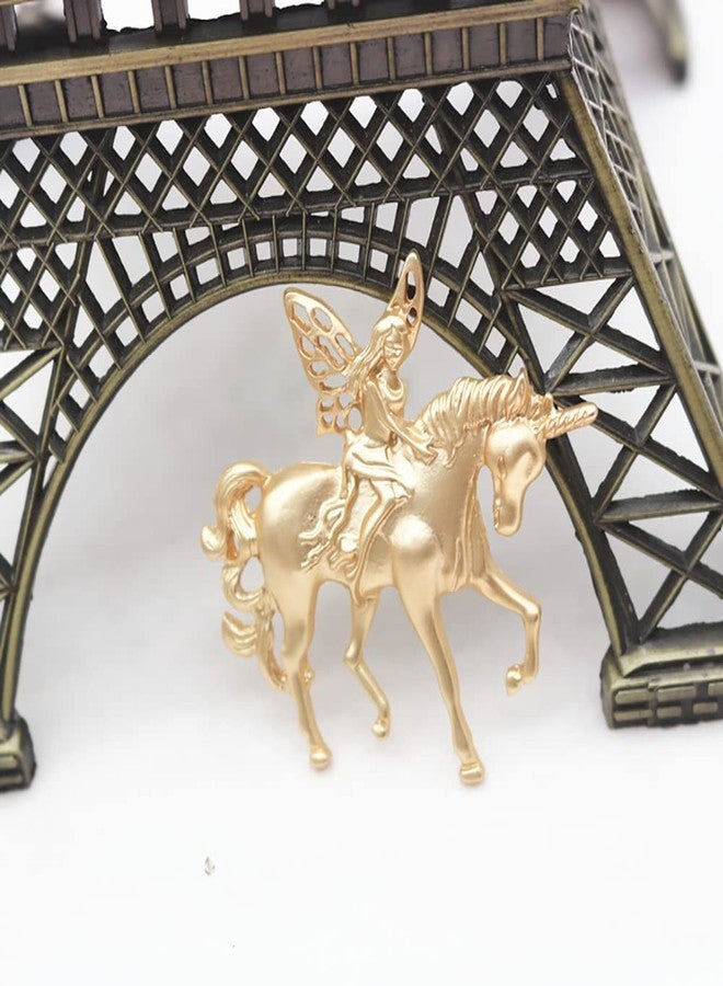 Izpack Baroque Horse Lapel Brooch Pin Angel Fairy Elf Flying Horse Clip Scarves Sweater Collar Dress Jackets Backpacks Brooches Pins for Women Girls Fashion Jewelry Gifts - Image 5