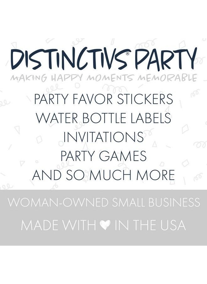 DISTINCTIVS - Baby Gender Reveal Mini Candy Bar Wrappers Lashes Or Staches 45 Stickers - Image 1