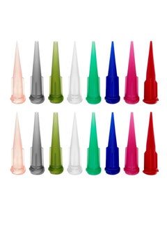 KASTWAVE 160 Pieces Plastic Tapered Pinhead Blunt End Liquid Dispenser Needles Luer Syringe Needle Tip Dispensing Fill Needle for Oil or Glue Applicator, 8 Mixed Size  - Image 1