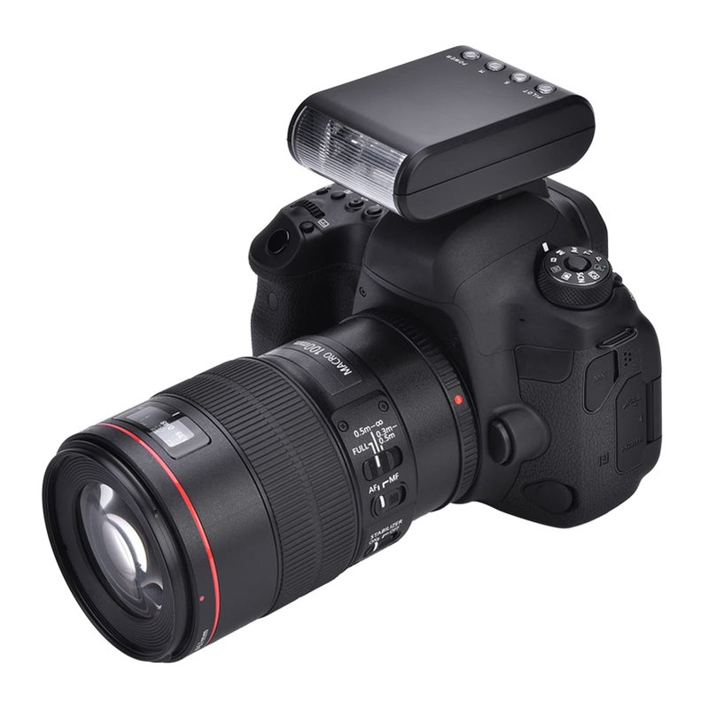 Pomya Mini Flashlight, Portable Digital On-Camera Flash Speedlite, Hot Shoe Mount Flashlight for DSLR Cameras - Image 1