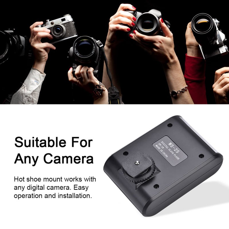 Pomya Mini Flashlight, Portable Digital On-Camera Flash Speedlite, Hot Shoe Mount Flashlight for DSLR Cameras - Image 4