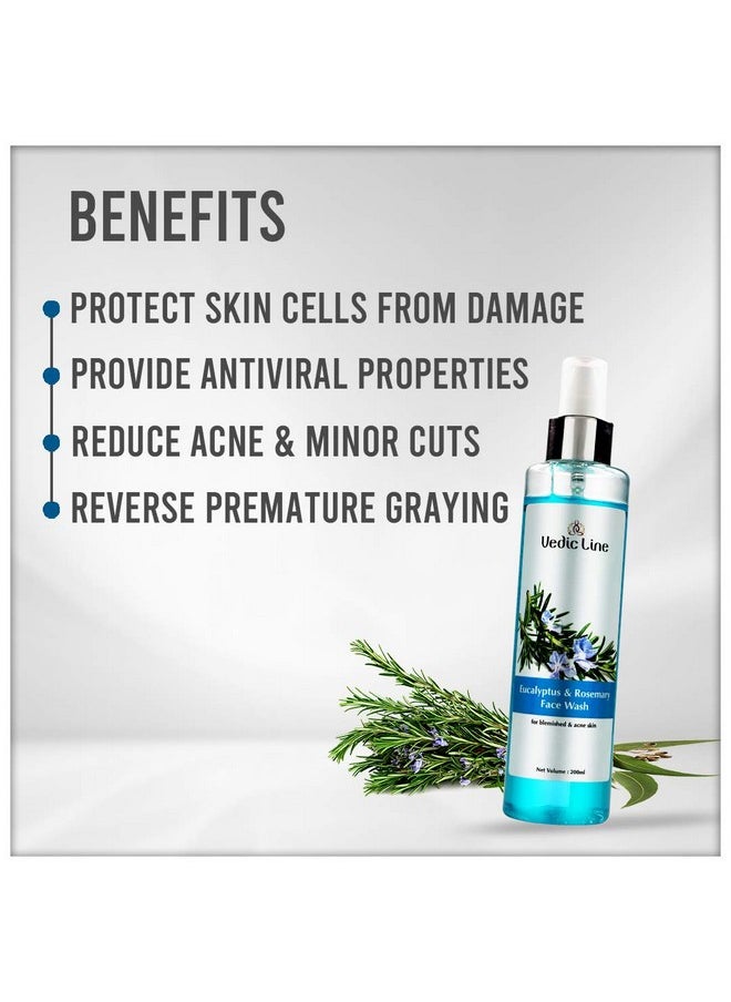 Vedic Line Vedicline Eucalyptus And Rosemary Face Wash Reduce Blemishes, Acne And Pimple For Clear & Refreshed Skin, 200Ml  - Image 5