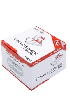 DORCO Wennow Dorco St301 Platinum Double Edge Razor Blades / 1Case (1000 Blades) 