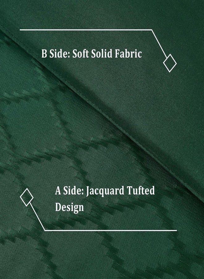 Yiran Emerald Green Comforter Set Queen Size, 7 Piece Jacquard Tufted Bed in a Bag Queen, Summer Soft Microfiber Complete Bedding Set with Sheets for All Season - Image 4