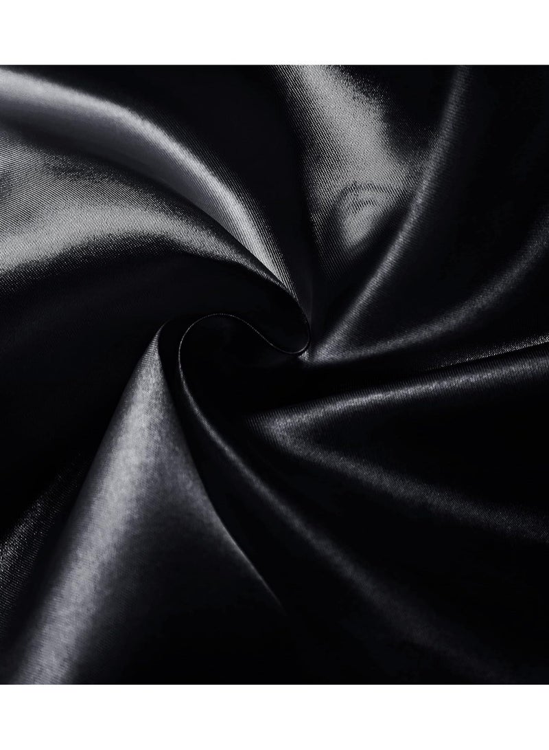 12 Pieces Black Satin Napkins 20x20 Inch Wedding Napkins Bulk, Handkerchief，Decorative Elegant Dinner Napkins Square Table Napkins Decor, Silky Satin Cloth Napkins  Washable for Parties Weddings and Dinners Restaurant Banquet Graduation Party - Image 5