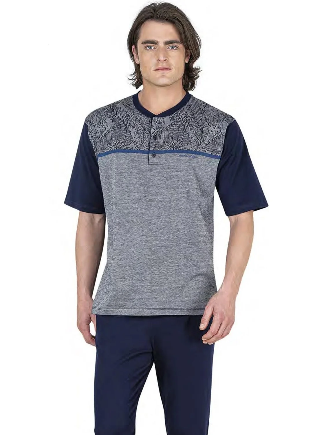 بيير كاردان Dowry 3-Piece Men's Pajama Set, Jacquard Cotton, Boxed Delivery